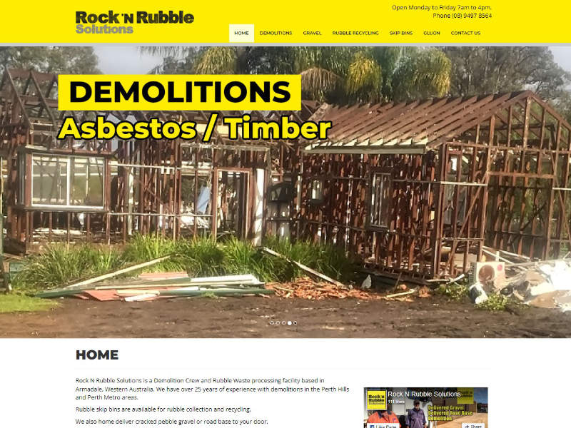 RockNRubble Earthworks website